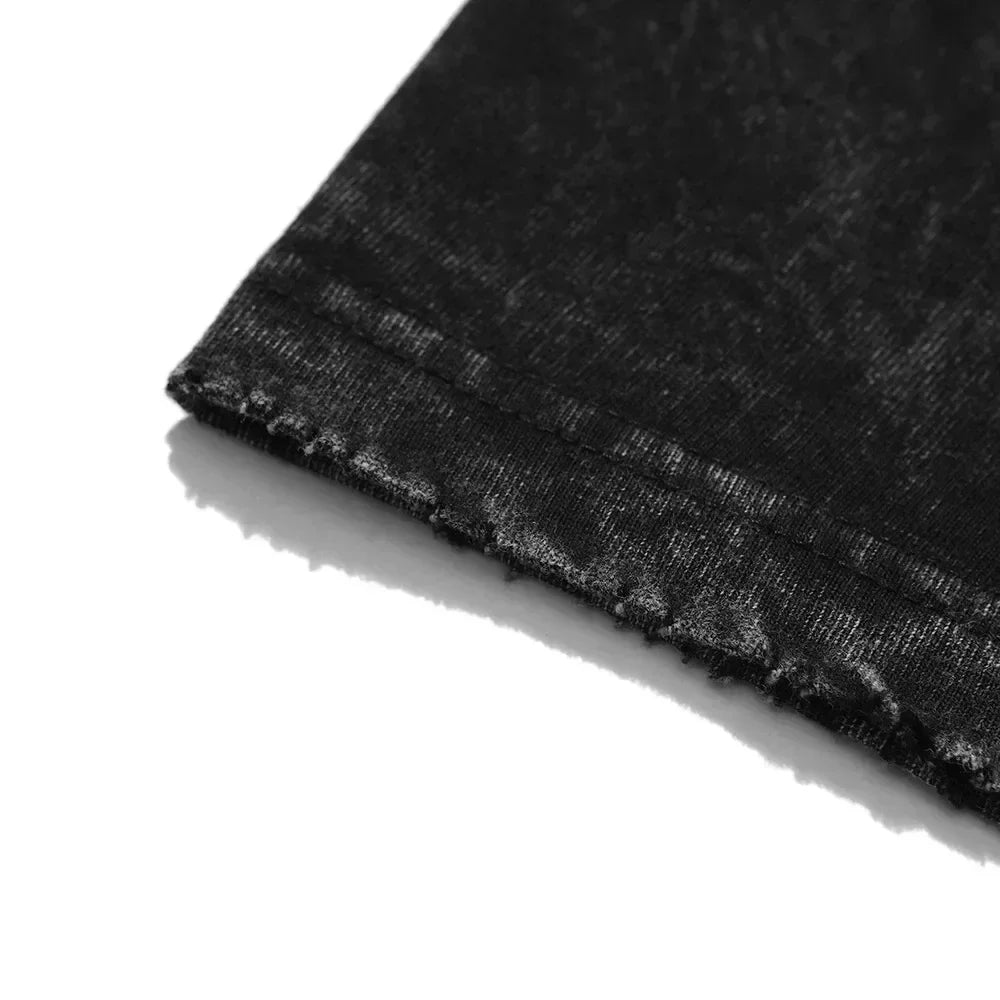 Men's T Shirt Vintage 90s Shadows Hedgehogs Washed T-Shirts Fashion Summer Tees Basic Printed Cotton Clothing Tops Birthday Gift