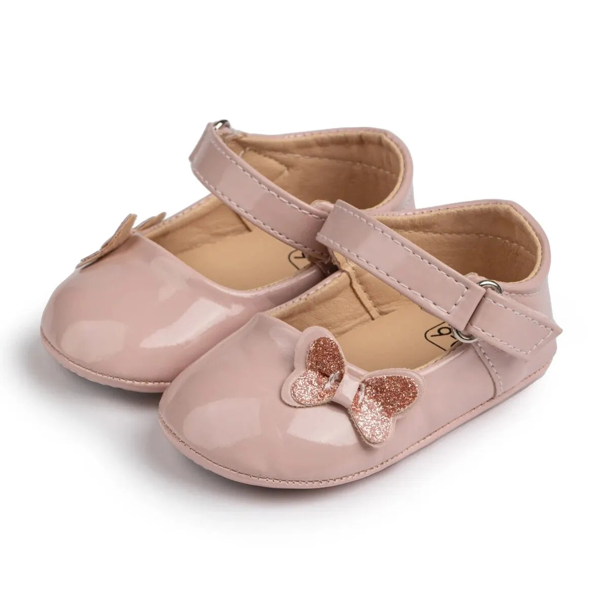 Meckior Baby Girl Shoes Newborn PU Leather Bowknot Dress Infants Shoes Rubber Non-Slip Toddler First Walker Baby Shoes Girls
