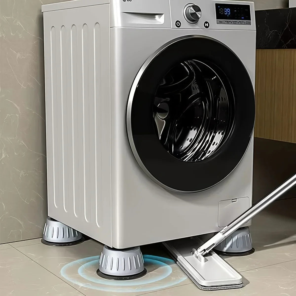 4 Pack of Shockproof Washing Machine Pads - Anti-slip, shock-absorbing and noise-reducing pads for washing machine and dryer sup