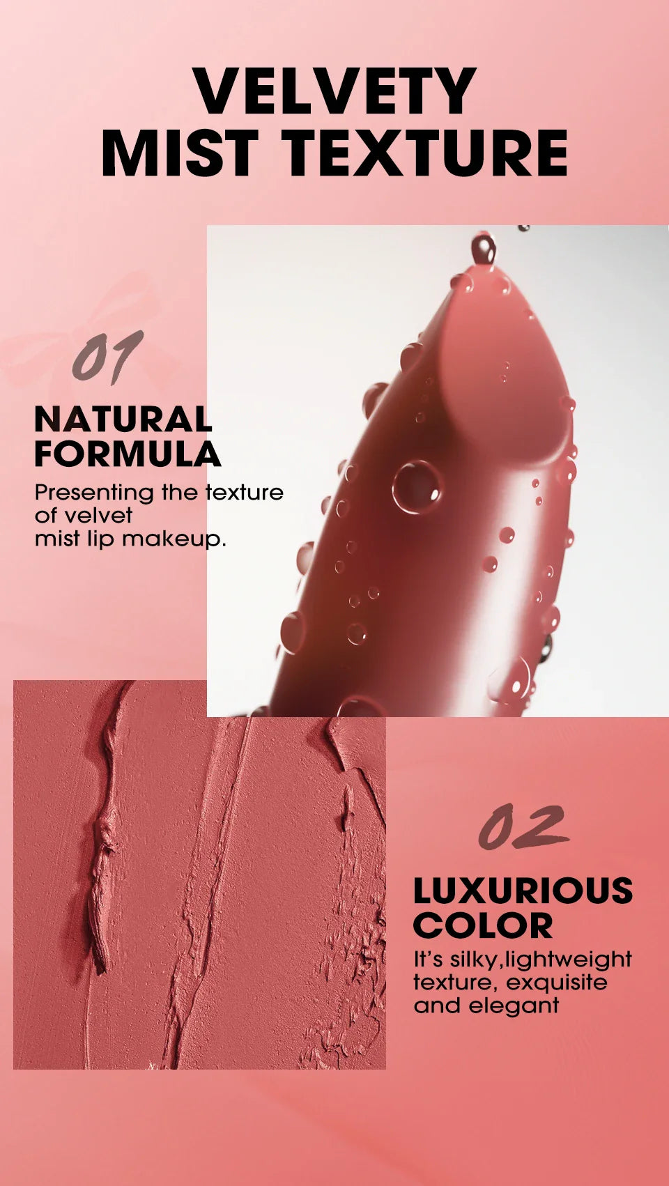 Bowknot Lipstick Matte Velvet Nude Lipstick Brightly Coloured Lip Tint Balm Non-stick Cup Smooth Sexy Red Pink Lip Glaze Makeup