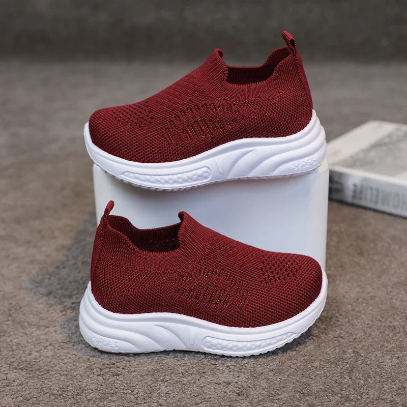 Lightweight Boys Girls Casual Shoes Breathable Slip on Kids Casual Sneakers Anti-slip Toddler Flats Outdoor Walking Shoes
