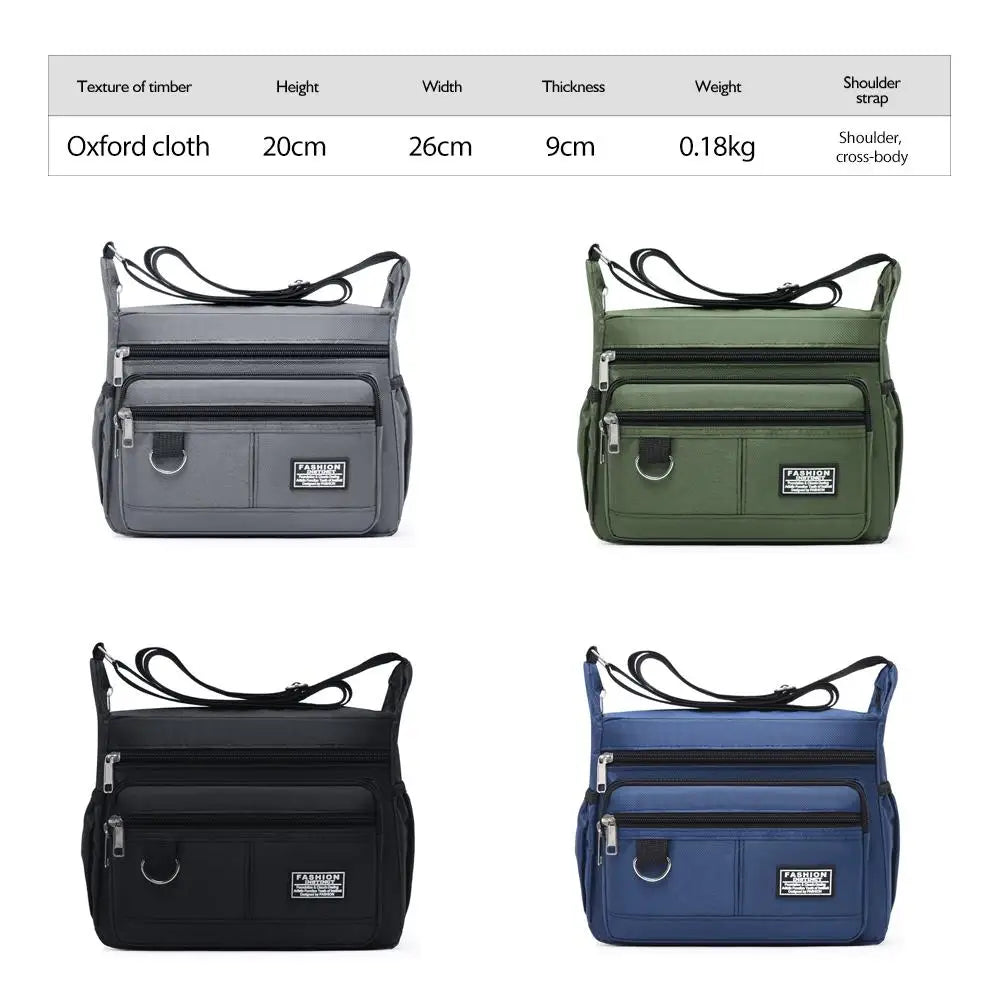 Men's Messenger Bag Men Crossbody Bag Single Shoulder Bags Big Capacity Storage Bag Multi-Pockets Business Crossbody Bags