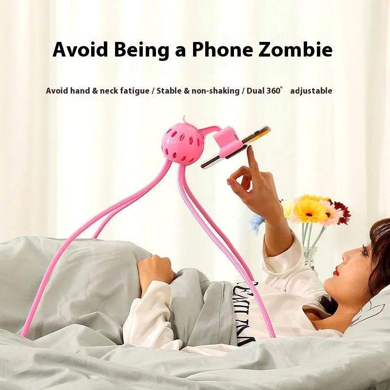‌Flexible Octopus Phone Holder Mount Adjustable Bed Desk Stand Hands Free Clip Live Streaming Video Watching TikTok Recording
