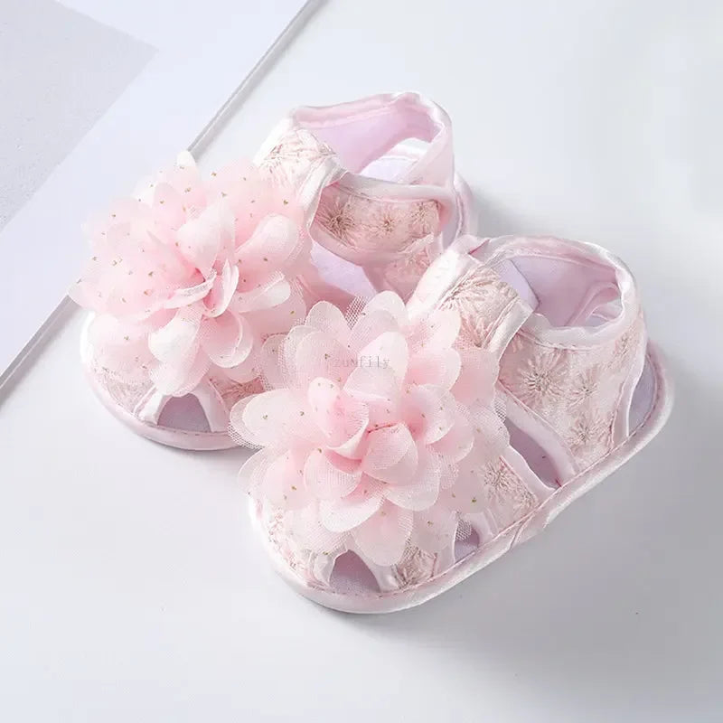 Newborn Infant Baby Girl Princess Bowknot Sandal Sneakers Toddler Soft Crib Walkers Casual Shoes