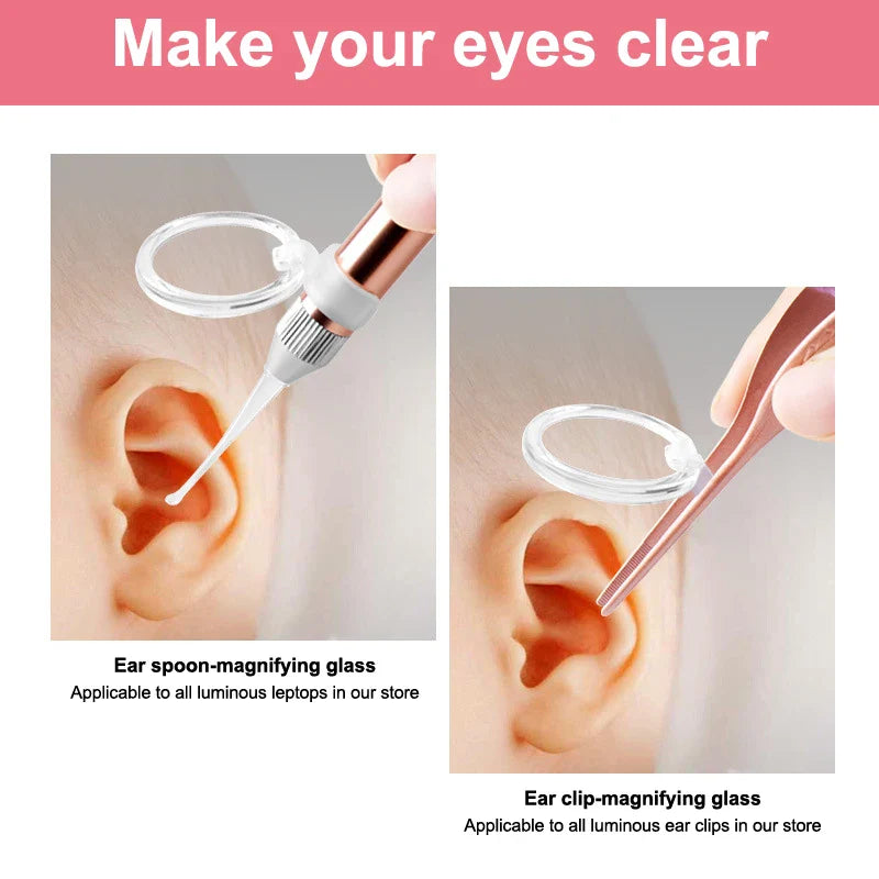 Baby Ear Cleaner Tweezer Soft Ear Picks LED Flash Light Ear Wax Curette Picker Ear Cleaning Tool Ear Wax Dig Removal Earpick Set