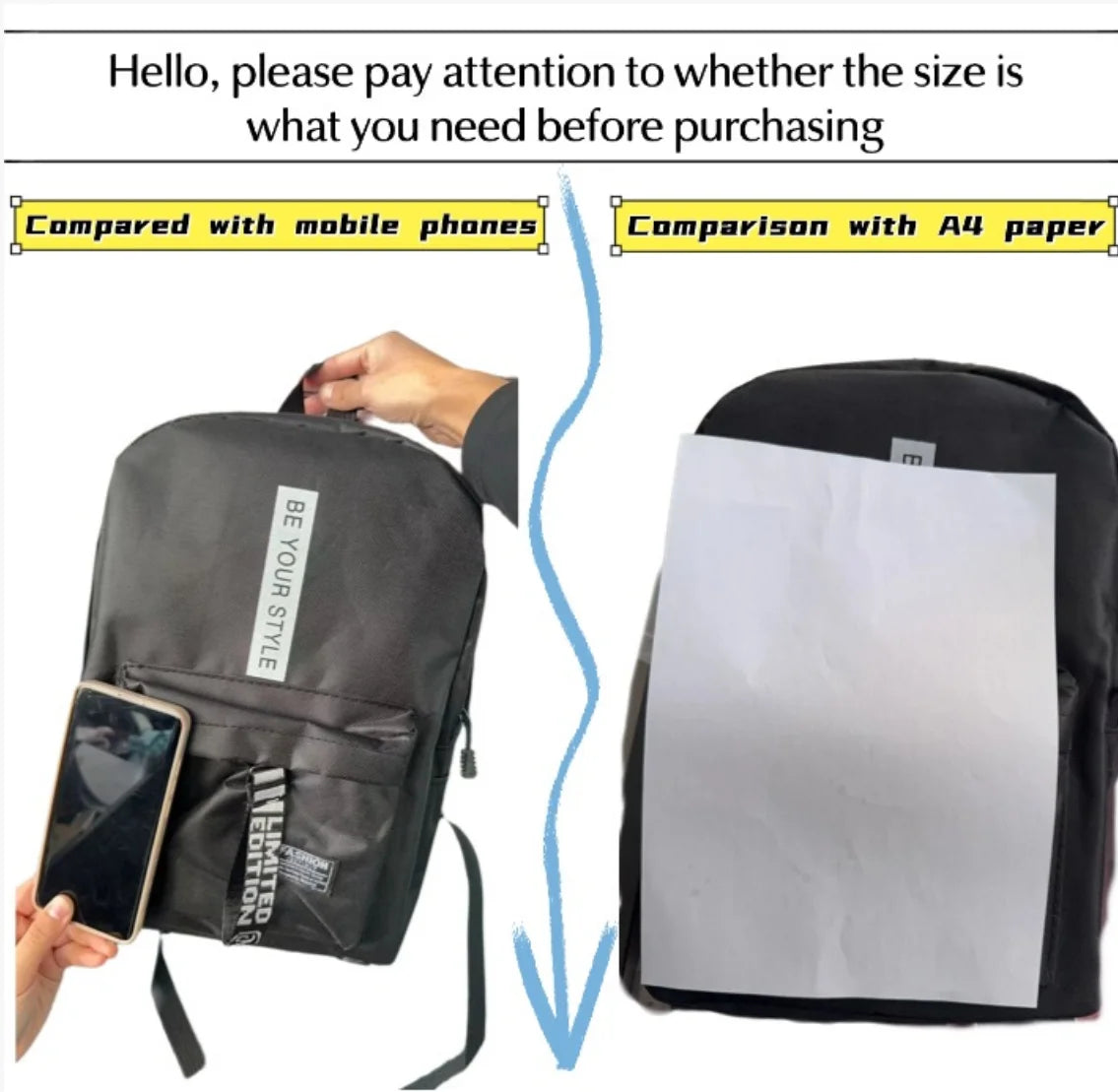 Fashion trend backpack backpack for men and women junior high school high school student bag large capacity korean version of th