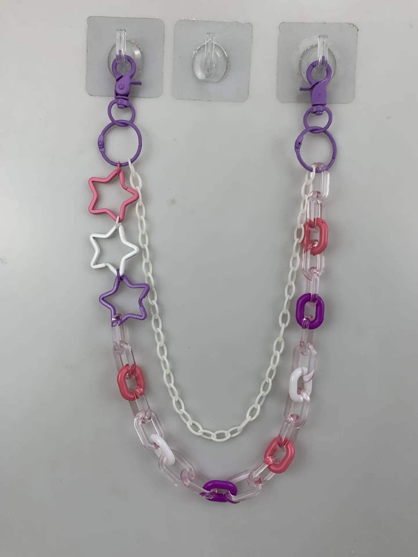 Women Cute Waist Chain Multicolor Acrylic Flower Pants Trousers Chain Punk Jewelry