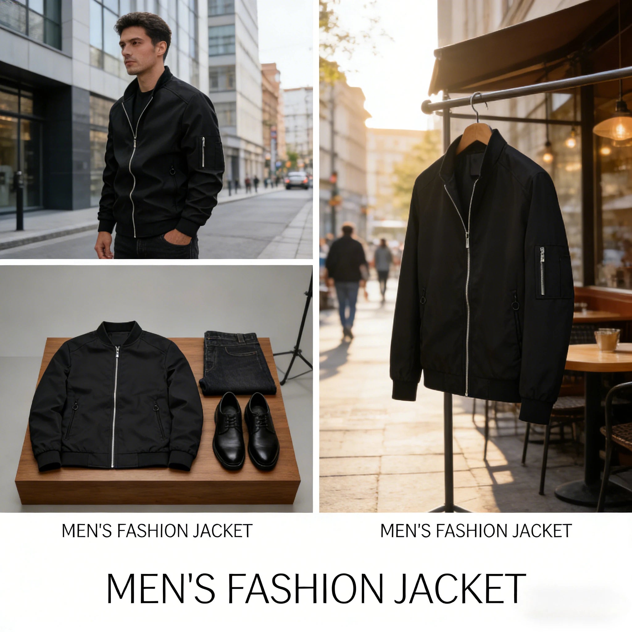 Mens Outdoor Casual Jacket American Style Autumn Suit Workwear Top Coat Loose Daily Outerwear