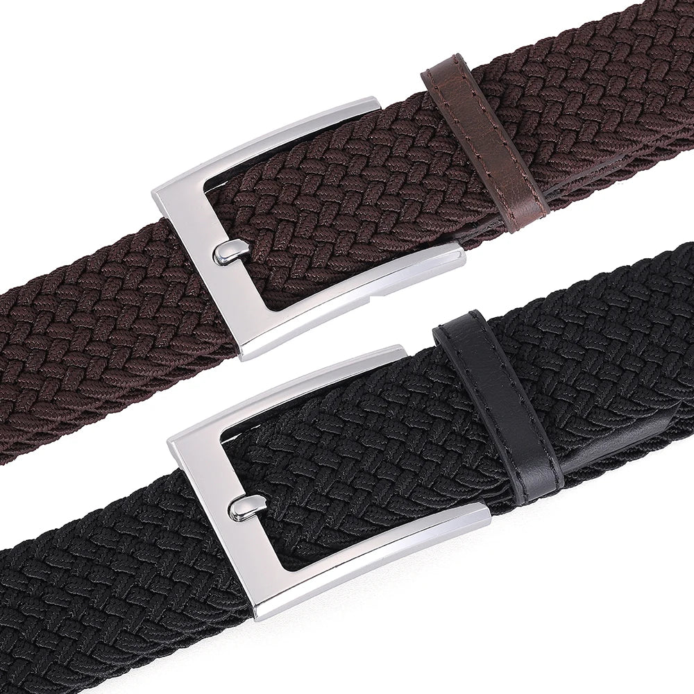 Men's Belt Male Elastic Belts for Men Cinturones Para Hombre Black Mens Belts Jeans Ceinture Homme De Caballero Luxury Designer