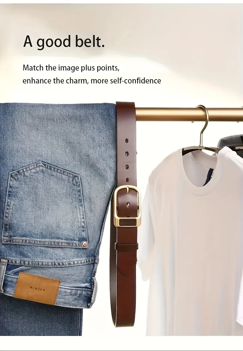 Men's Trendy Casual Belt For Men Coboy Style Belts Pin Buckle Belt Jeans Retro Belt Business Casual Belt