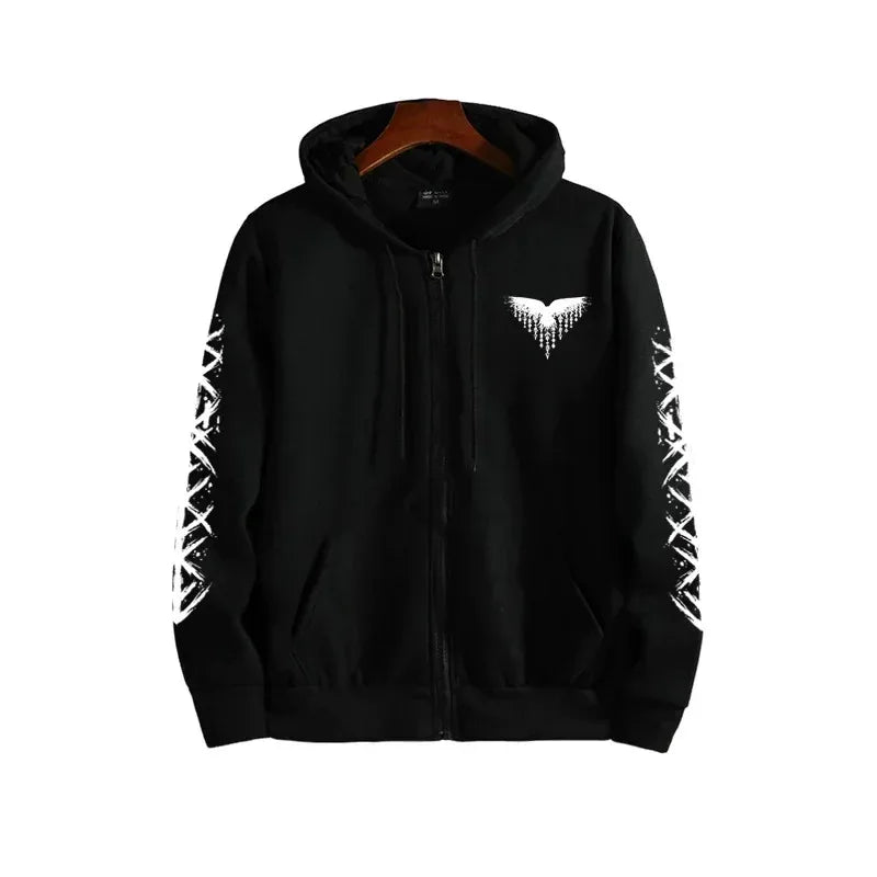 Mens Hoodies Autumn Winter High Quality Casual Fashion Zipper Hooded Long Sleeve Trendy Outwear Sweatshirts