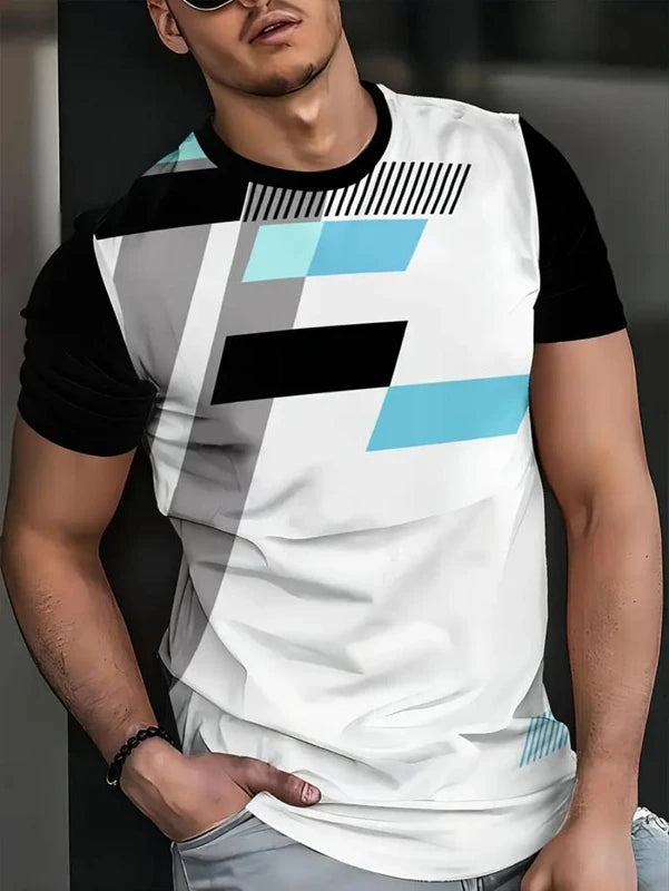 Summer Men Clothes Short Sleeve Round Neck Tops T Shirt Men Casual Fashion Fitness Running Sport Tops High Elasticity