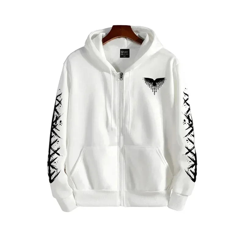 Mens Hoodies Autumn Winter High Quality Casual Fashion Zipper Hooded Long Sleeve Trendy Outwear Sweatshirts