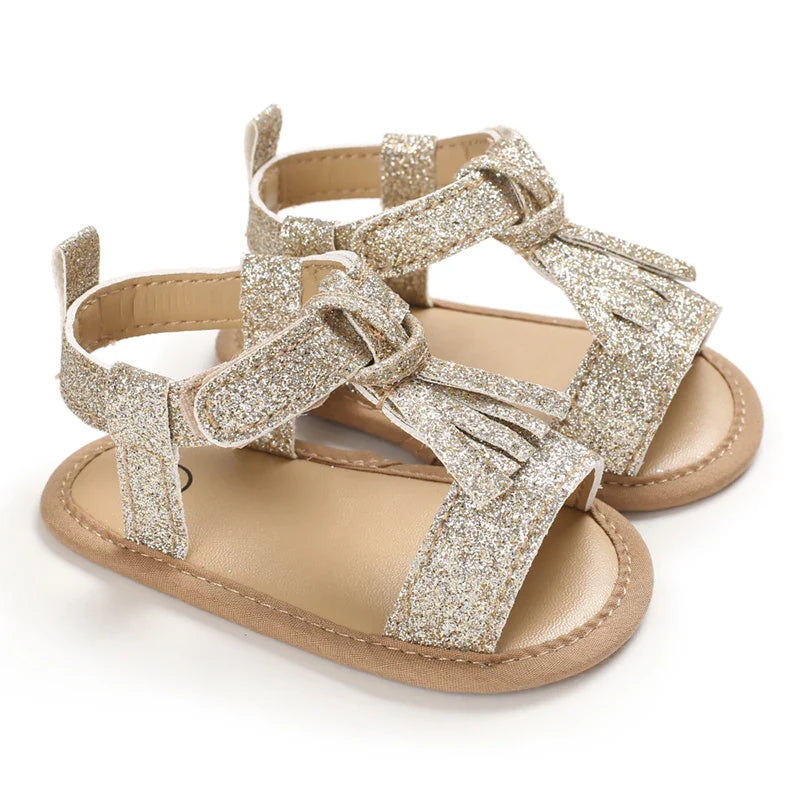 VALEN SINA 0-18M Newborn Baby Girls Summer Shoes Sandals First Walkers Newborn Shoes Casual Soft Sole Sandals Toddler Shoes (Available)