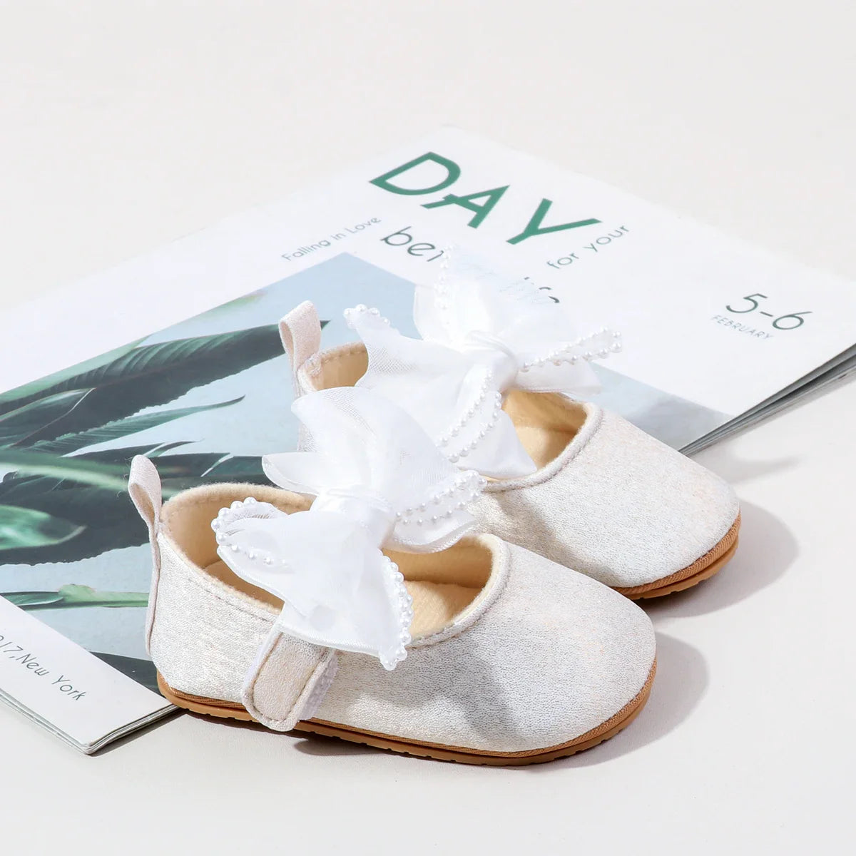 Baby Shoes Girl Baby Cute Bow PU Princess Shoes Soft Cloth Sole Comfortable Walking Shoes Spring and Autumn Sweet Design