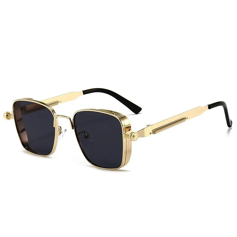 Sun Glasses New Eyeglasses Vintage Steampunk Square Metal Sunglasses Fashionable Versatile Unisex Eyewear Unique Statement Style