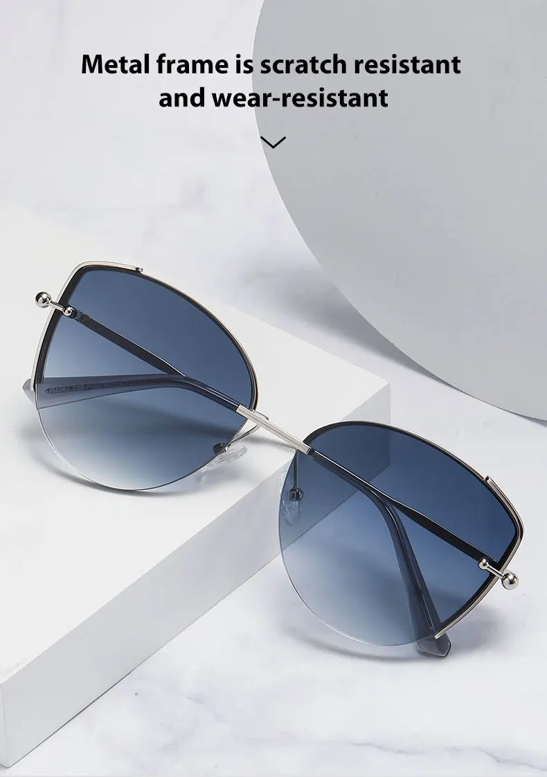 New metal nylon sunglasses fashion street shot versatile sun protection sunglasses driving glasses for driving a car