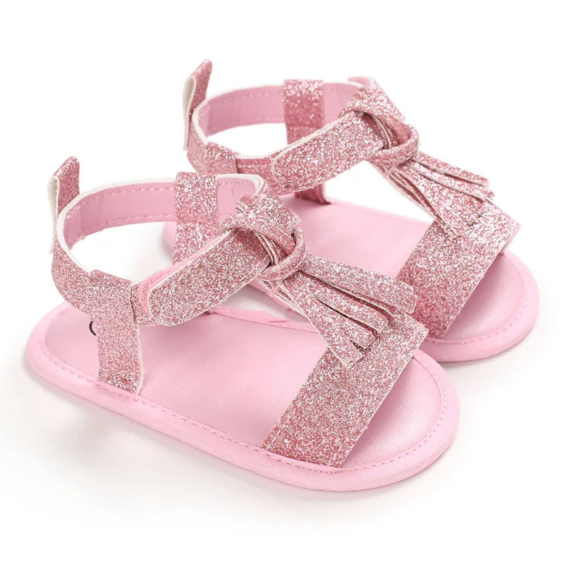 VALEN SINA 0-18M Newborn Baby Girls Summer Shoes Sandals First Walkers Newborn Shoes Casual Soft Sole Sandals Toddler Shoes (Available)