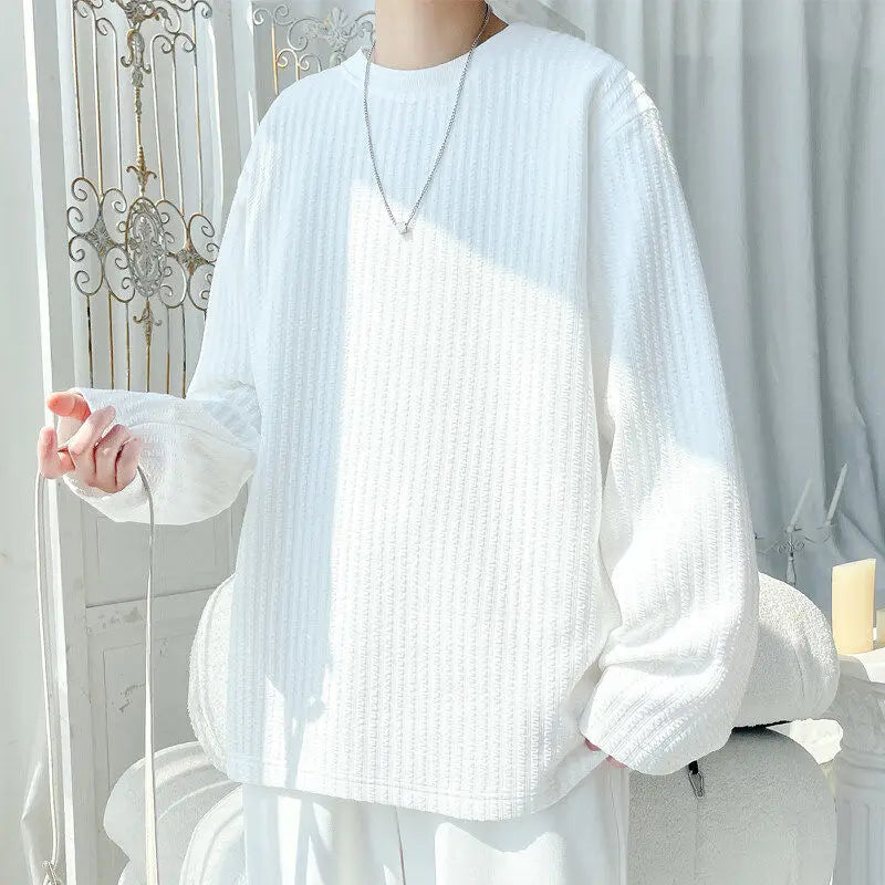 Long-sleeved T-shirt Men's Autumn Trendy Inner Wear Loose Casual Handsome Base Shirt Top
