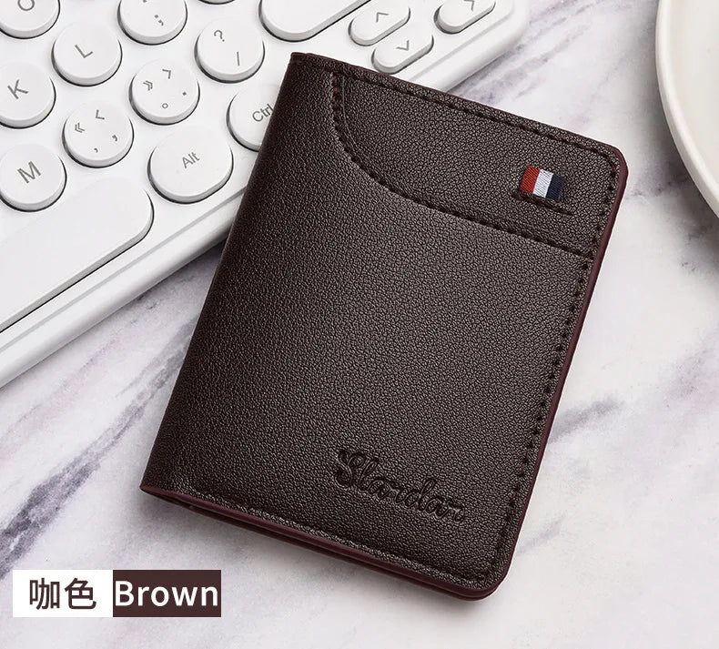 Men's Wallet Short Wallet Card Holder Fashion Thin Multi Card Business Soft Leather Wallet for Men Bolsa Feminina Coin Purse
