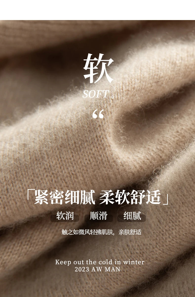 Men's T-shirt spring/Summer New Item 100% Cashmere Short Sleeved Men's Round Neck Knitted Pullover Vest Casual Men's Clothing