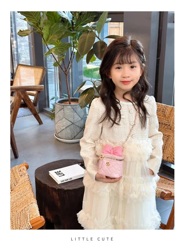 Children Bag New Girl Crossbody Bags Fashion Chain Bags Bow Shoulder Bags Versatile Girl Bag Sweet Princess Bag mochila infantil
