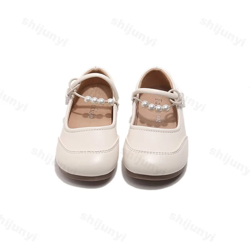 New Kids Leather Shoes Soft Soled Anti Slip Girls Casual Simple Mary Jane Shoe