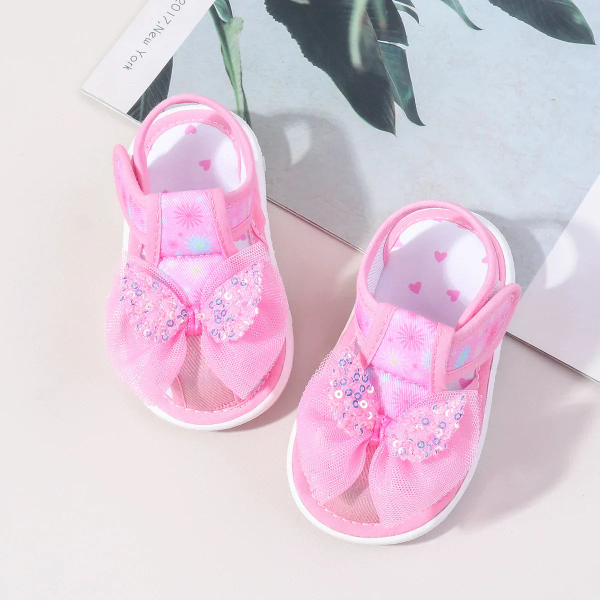 Baby Girls Baby Girls First Walking Indoor Outdoor Toddler Shoes With Squeaky Beautiful Design And Soft TPR Sole