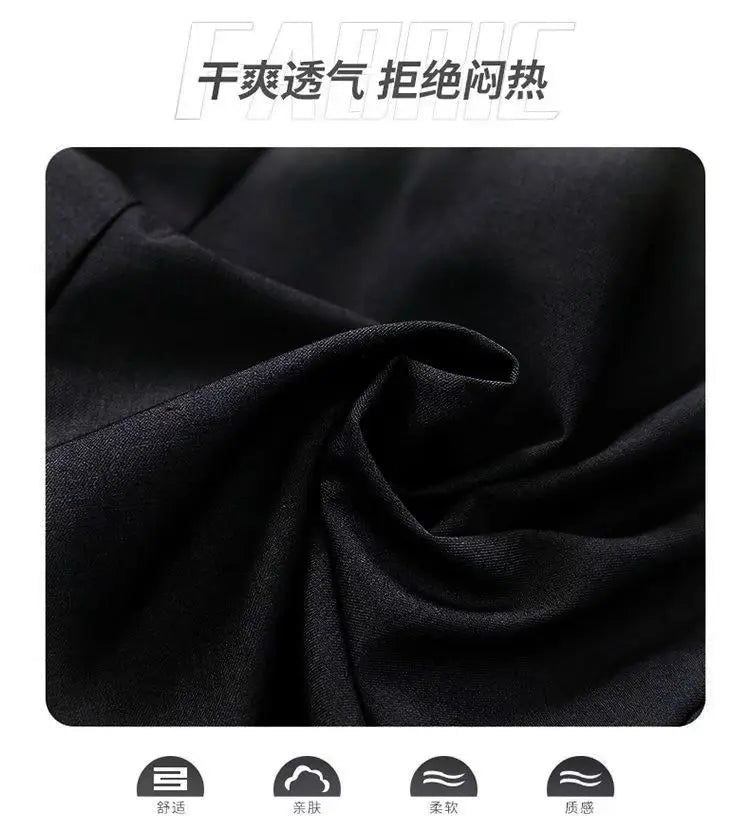 Teens Boys Summer Set Children's Wear Thin 2025 New Handsome British Style Boy White Cotton Short Sleeved Shirt+Black Shorts+Tie