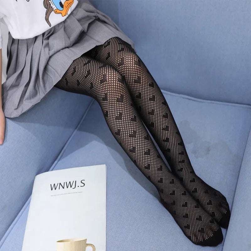 Girls Princess Pantyhose Children Children Summer Thin leggings Mesh Stockings Little Princess White Tight Love Soft Hosiery