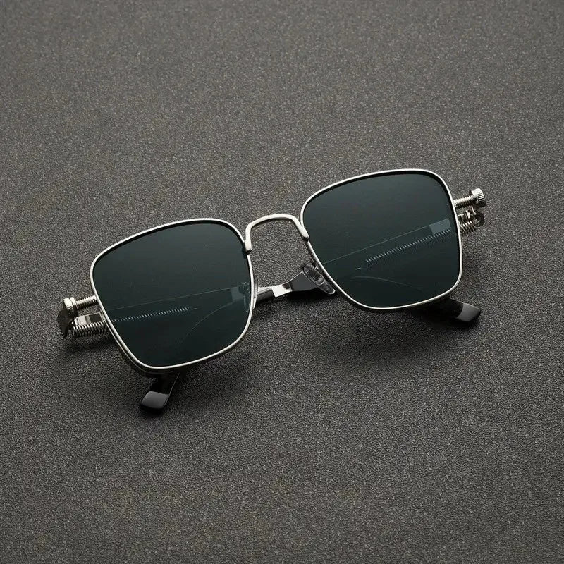 Sun Glasses New Eyeglasses Vintage Steampunk Square Metal Sunglasses Fashionable Versatile Unisex Eyewear Unique Statement Style