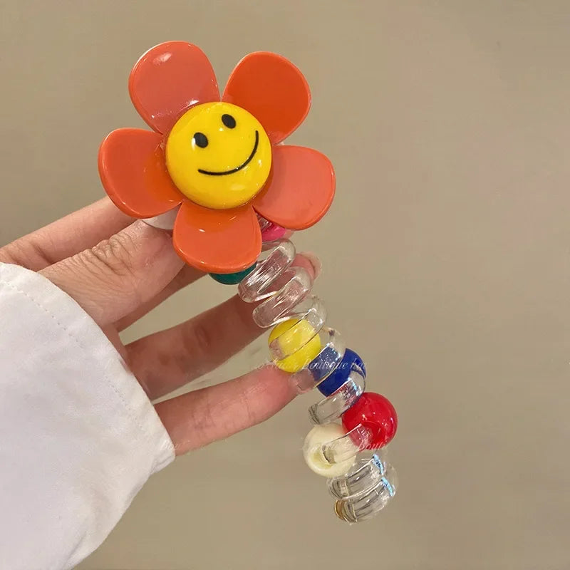 Spring Summer Sweet Hairstring Hair Sunflower Bubble Braid Braiding Artifact Tycho Candy Color Phone Line Hairband Для Волос
