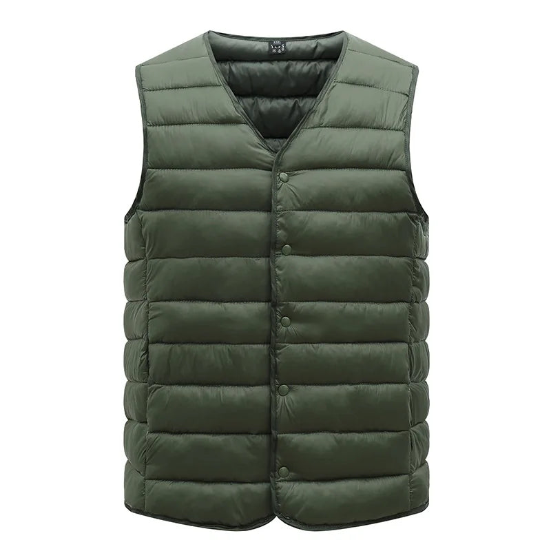 Men Fashion Sleeveless Jackets Autumn Winter Warm Windproof Waistcoat Mens Spring Casual Lightweight Vest Jackets