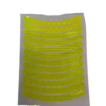 12Pcs/set Car Wheel Stripe Reflective Stickers Night Reflectors Adhesive Safety Decoration Waterproof Tapes For Bicycles Helmet  (Available)