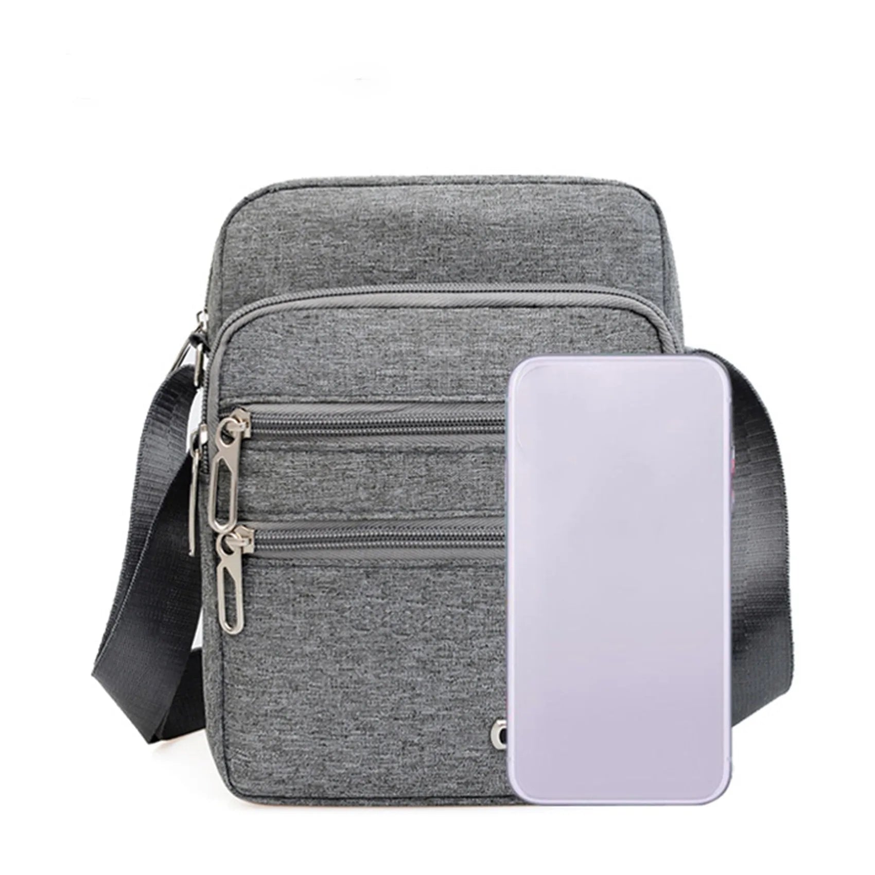 Men's Shoulder Bag Business Leisure Large Capacity Portable Handbag Zipper Multi Layer Waterproof Summer Male's Crossbody Bags