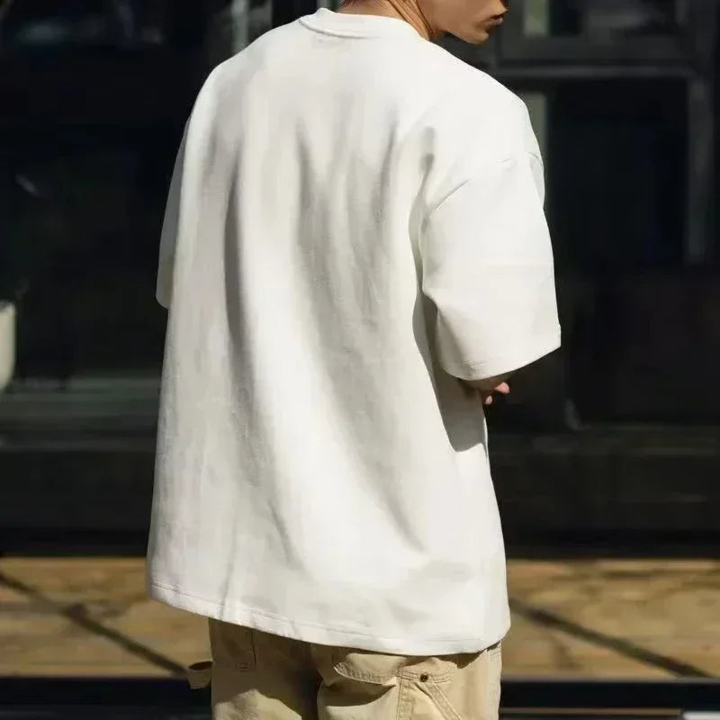 New short-sleeved cotton summer T-shirt A loose round-neck stylish and breathable top suitable for men and women practical