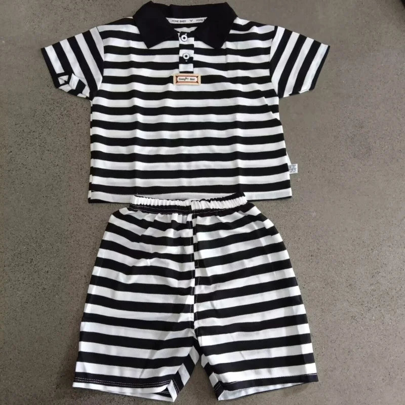Boys Polo Shirts+Shorts Clothes Sets Summer Child Casual T-shirts Shorts 2pcs Sports Suit For Baby Tracksuits Kids Outfits Set