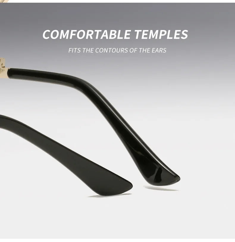 Narrow Sunglasses for Men Fashion Rectangle for Women Metal Luxury Brand Classic Sun Glasses