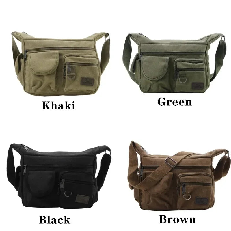 Casual Tote Travel Male Crossbody Bag Men's Canvas Shoulder Bags Luxury Messenger Bags Fashion High Quality Handbag Chest Bag