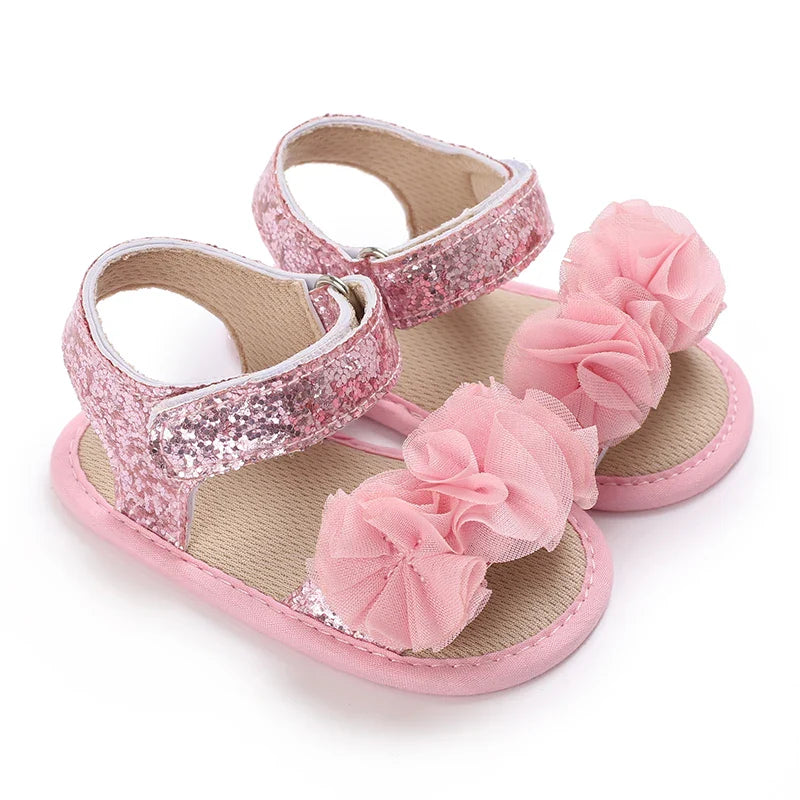 VALEN SINA 0-18M Newborn Baby Girls Summer Shoes Sandals First Walkers Newborn Shoes Casual Soft Sole Sandals Toddler Shoes (Available)