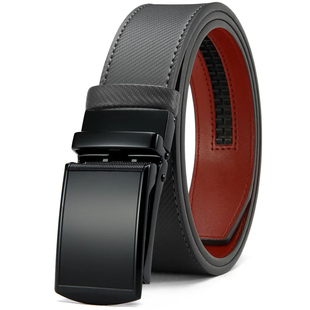 DOOPAI New Mens Belt Hollow Automatic Mens Belt Genuine Leather Luxury Belt  For Men Belt Male Strap Male Metal Automatic Buckle