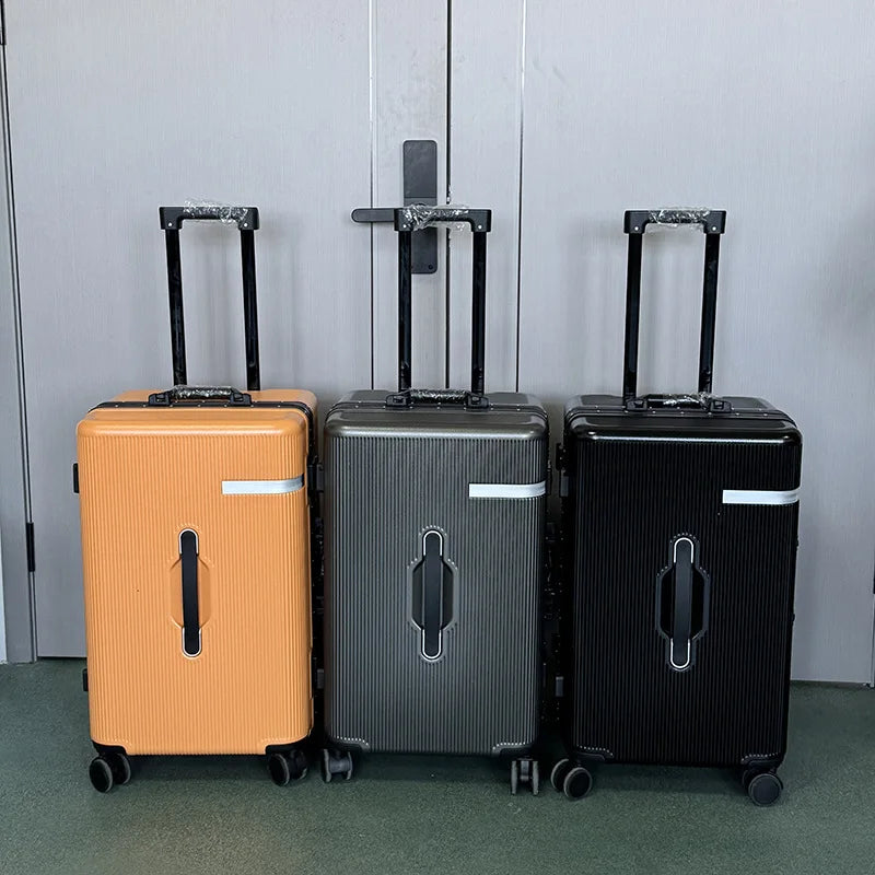2026 New Luggage Aluminum Frame  ABS+PC 26/28 inch Large Size Travel Suitcases 20inch Cabin Bag Password Trolley Case
