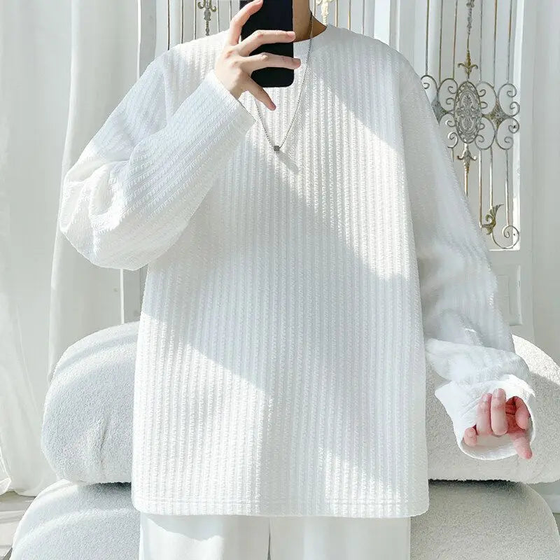 Long-sleeved T-shirt Men's Autumn Trendy Inner Wear Loose Casual Handsome Base Shirt Top