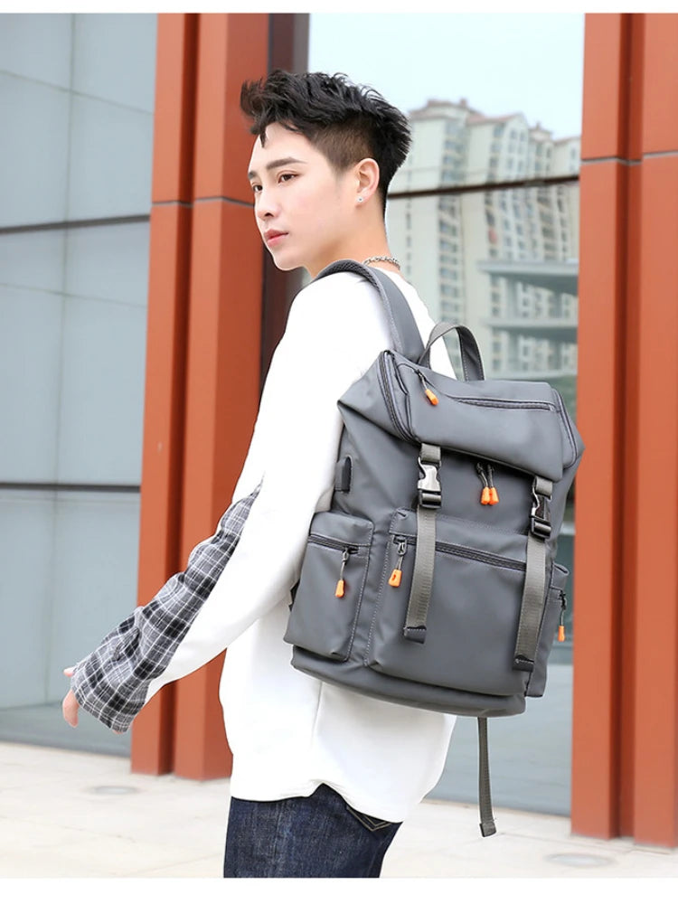 Men's Backpack Large Capacity Travel Fashion Trend Outdoor Mountaineering Bag Business Leisure Rucksack Computer Knapsack