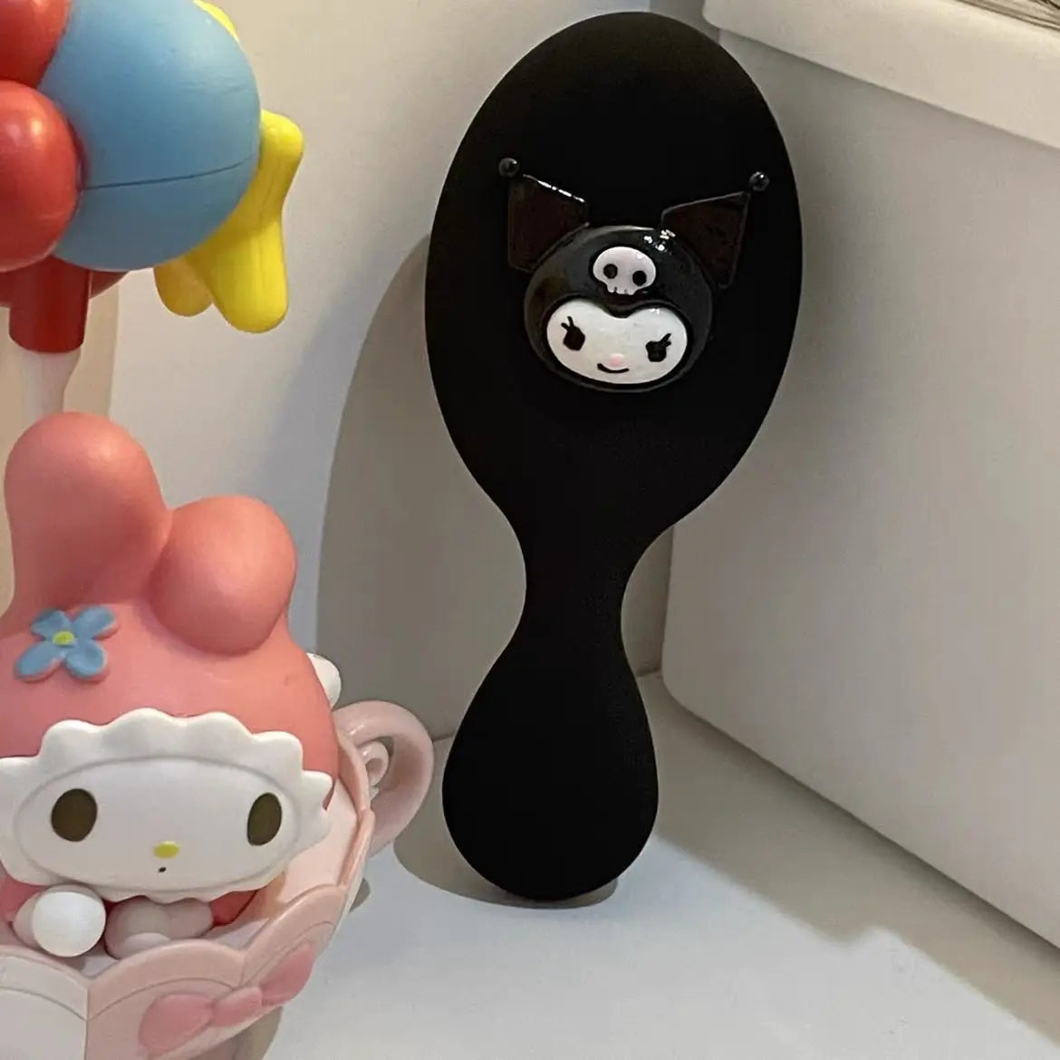 Hello Kitty Air Cushion Comb Sanrio Kuromi Cinnamoroll Air Cushion Comb Kawaii Hello Kitty Y2k Things Black Portable Combs Girls