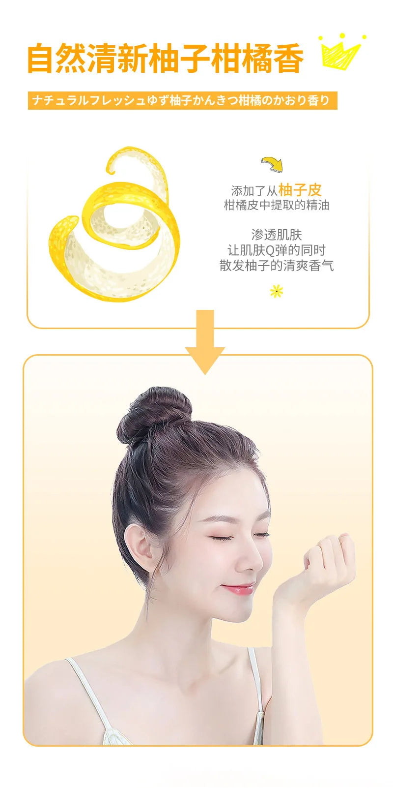 Niacinamide Body Milk Pomelo Citrus Lactic Acid Bacteria Brightening Body Cream Soft and Moisturizing Body Care