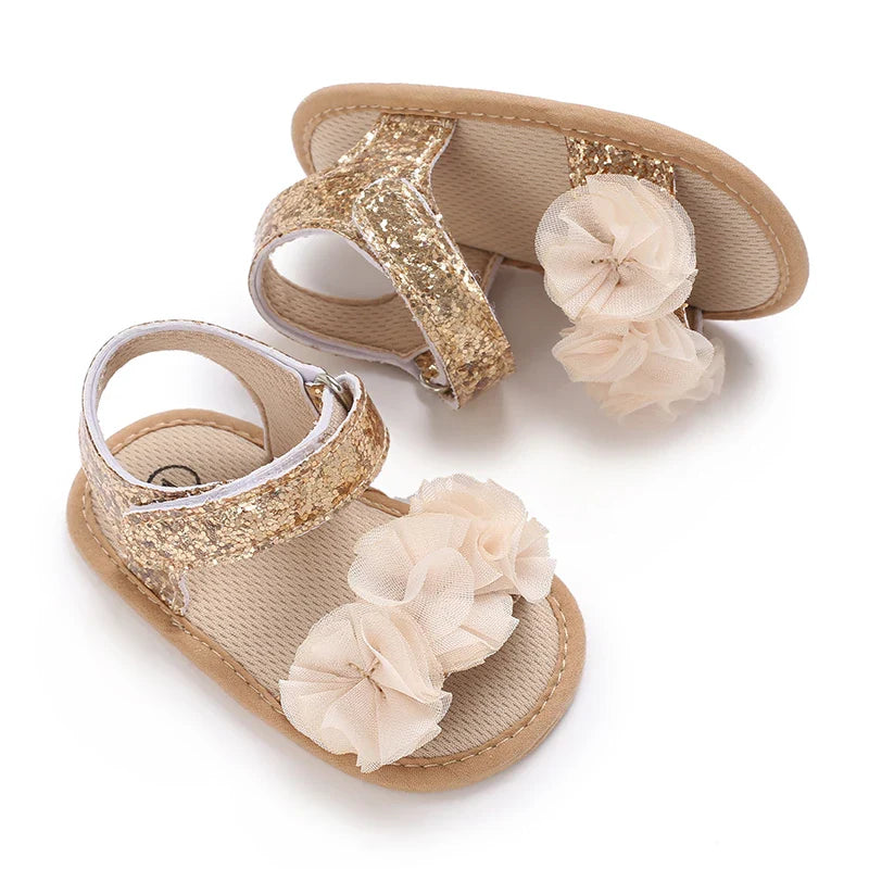 VALEN SINA 0-18M Newborn Baby Girls Summer Shoes Sandals First Walkers Newborn Shoes Casual Soft Sole Sandals Toddler Shoes (Available)