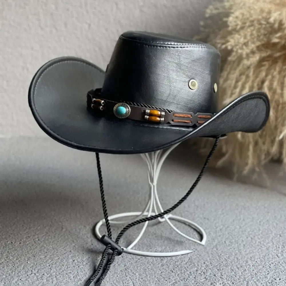 Gentleman Dress Hat For Women Big Brim Travel Sombrero Hombre For Men Drawstring Fisherman Hat Cowboy Hat Bucket cap Women Cap