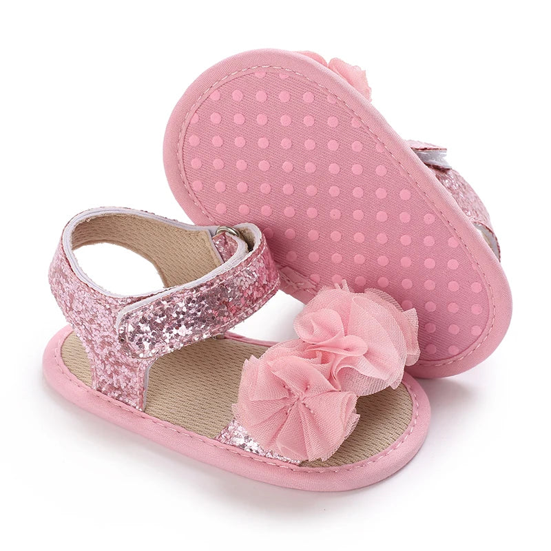 VALEN SINA 0-18M Newborn Baby Girls Summer Shoes Sandals First Walkers Newborn Shoes Casual Soft Sole Sandals Toddler Shoes (Available)