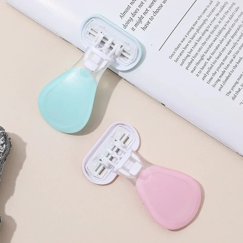 Safe Soap Head Shaver Colorful Shell Design for Summer Underarm Bikini Trimming Women's Private Area Hair Remover